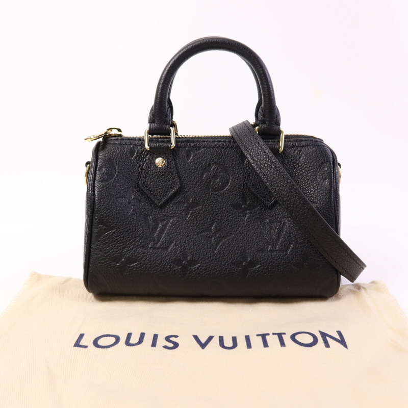 LOUIS VUITTON Monogram Empreinte Nano Speedy金扣肩背袋-7