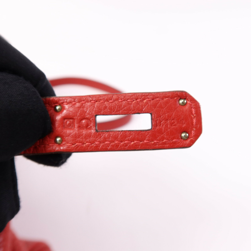 HERMES Clemence皮革Kelly 32銀扣手挽肩背兩用袋-6
