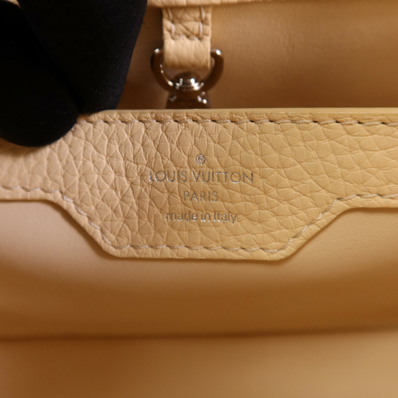 LOUIS VUITTON Taurillon Capucines BB銀扣手挽肩背兩用袋-5