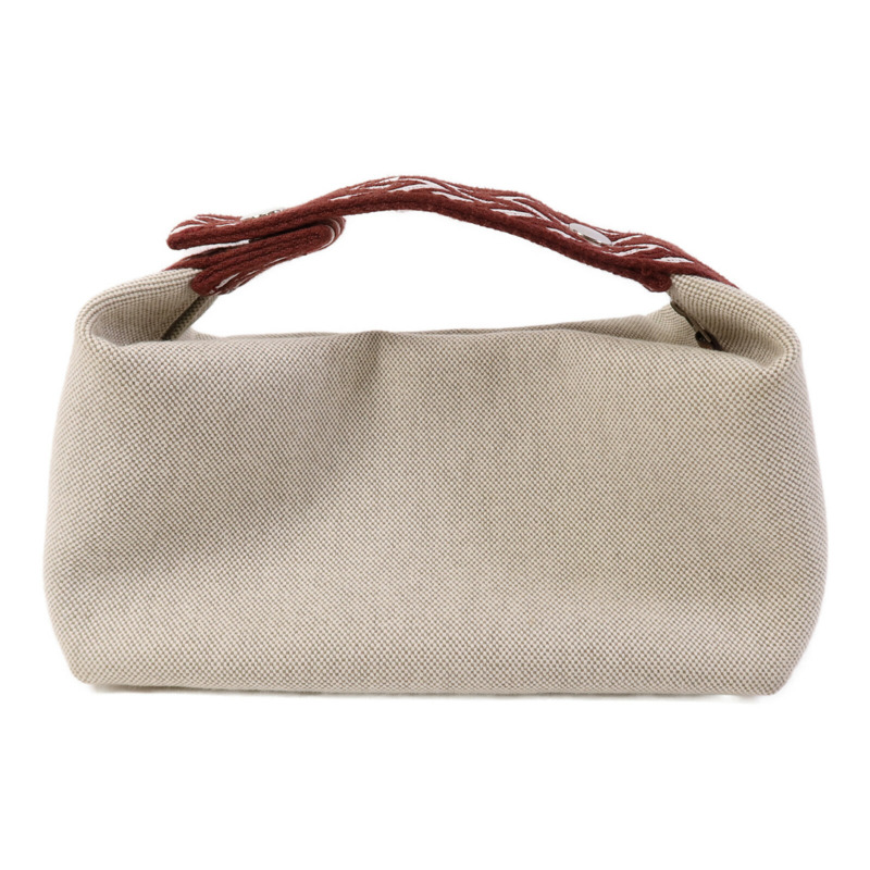 HERMES 帆布Bride A  Brac銀扣手挽袋-1