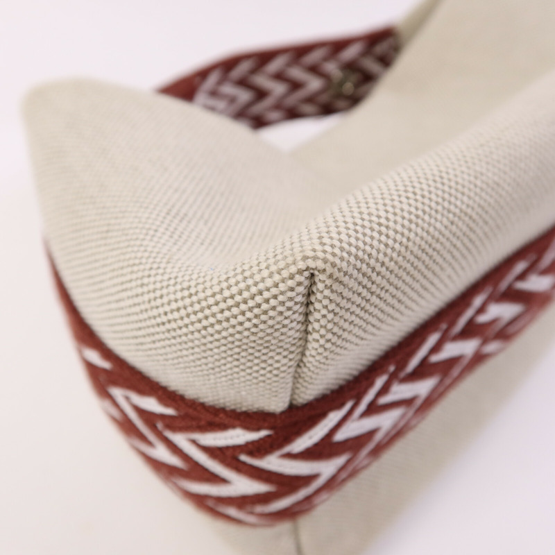 HERMES 帆布Bride A  Brac銀扣手挽袋-12