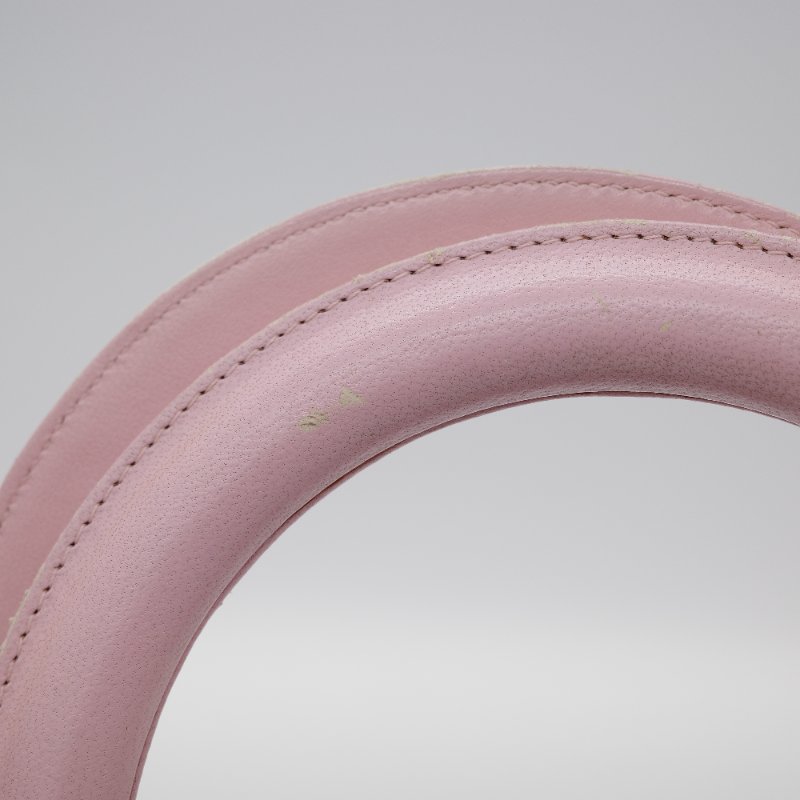 Dior迪奧Lady Dior 中號粉紅色藤格紋羊皮手提包-23