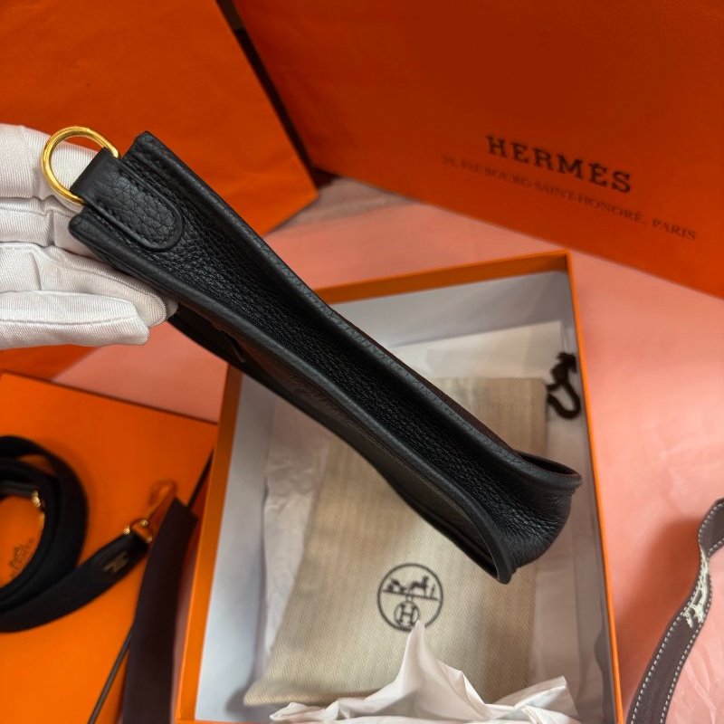 全新 Hermes愛馬仕伊芙琳迷你黑金肩背包-2