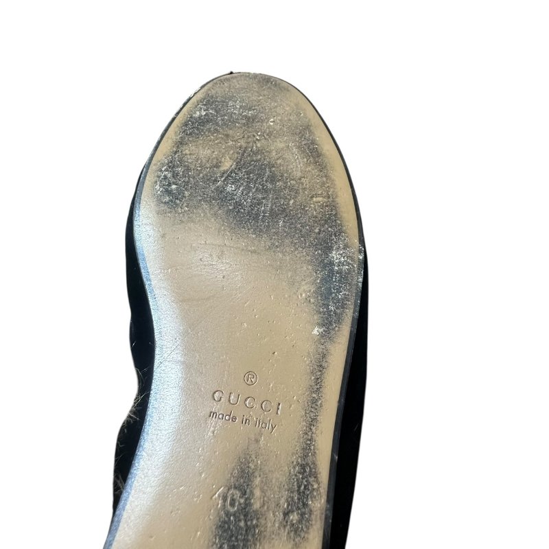 【美收精品】GUCCI黑色絨布毛毛拖鞋 4-730-6