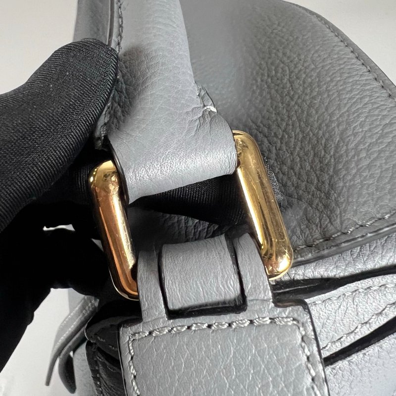 LOEWE 052220 灰藍粒面PUZZLE包 小號-7