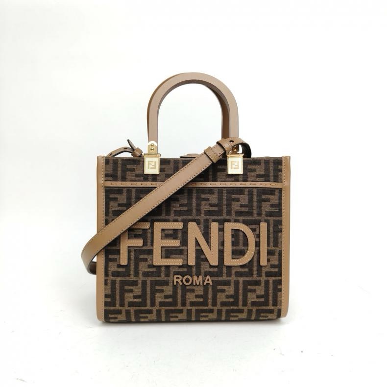 FENDI Sunshine陽光購物手提袋小號斜挎包帆布-0