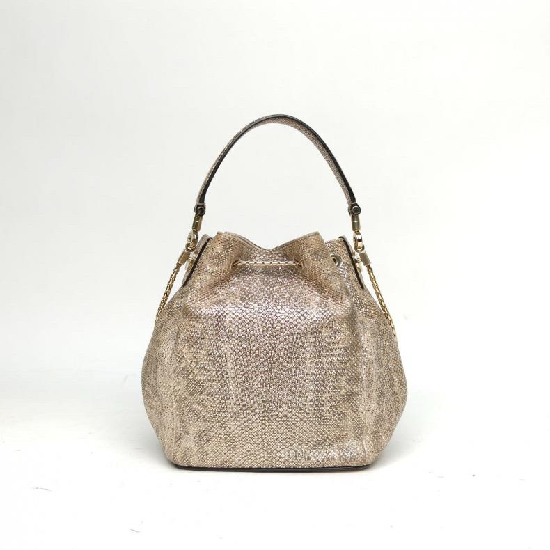 BVLGARI SerpentiForever水桶包金色單肩包金扣-2