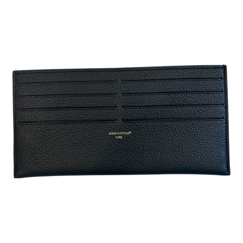 LV黑色全皮字紋壓印三合一鍊包-12