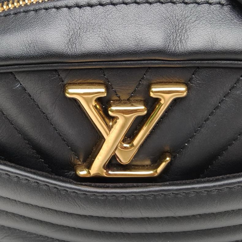 LOUIS VUITTON NewWave相機包黑色牛皮金扣單肩包2019-4