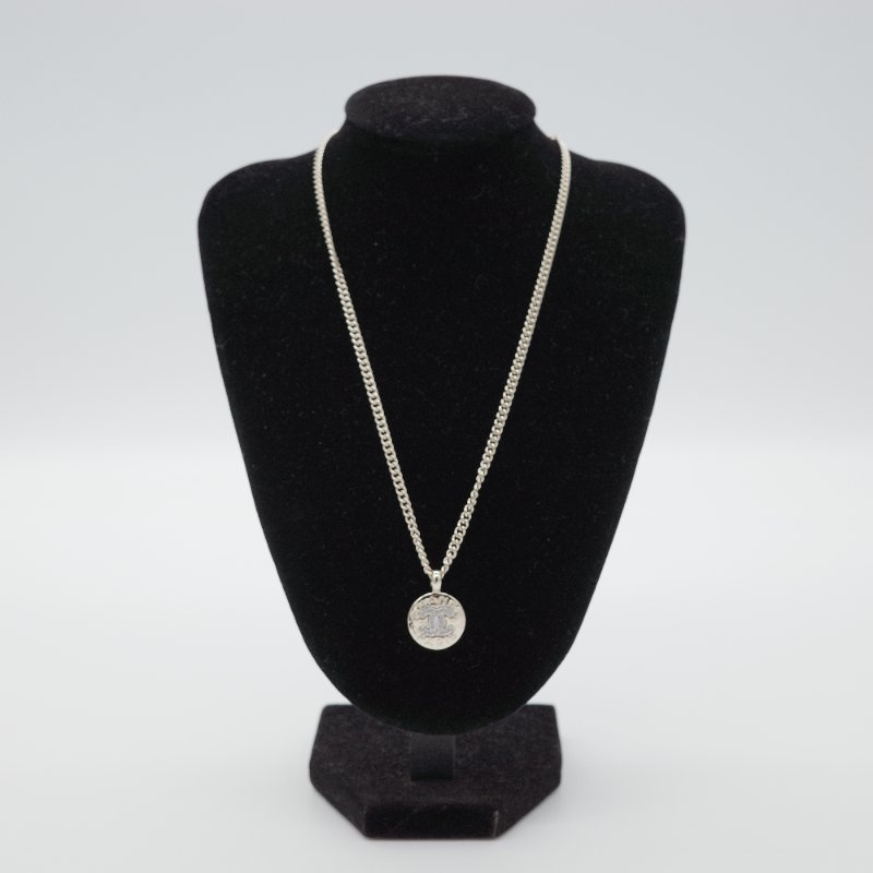 Chanel 香奈兒 CC Logo 淡金色 金屬 硬幣造型 項鍊-1