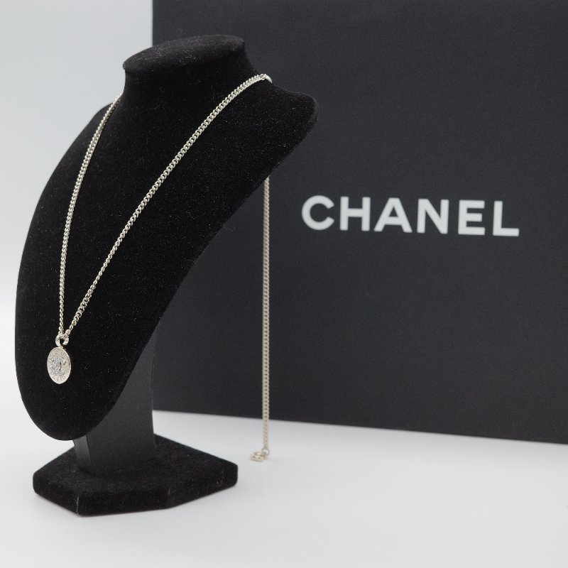 Chanel 香奈兒 CC Logo 淡金色 金屬 硬幣造型 項鍊-2