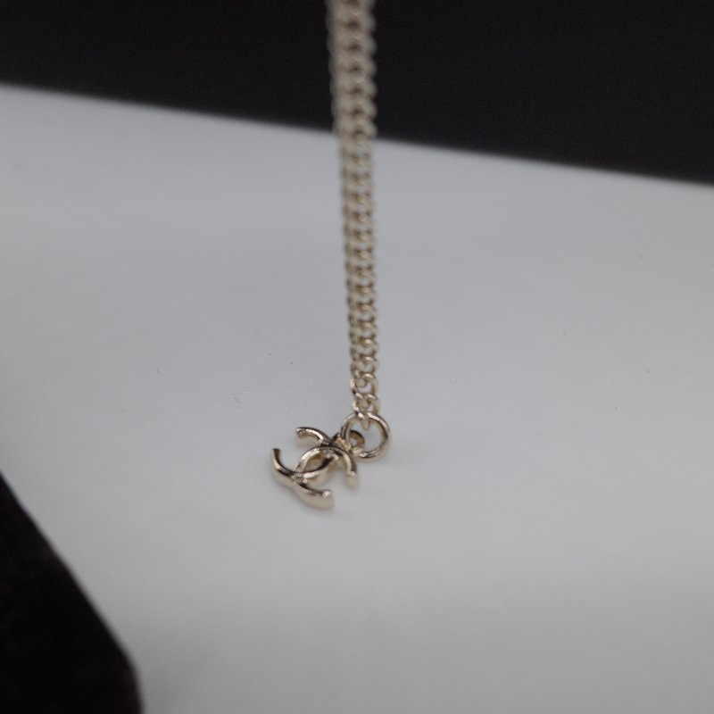 Chanel 香奈兒 CC Logo 淡金色 金屬 硬幣造型 項鍊-8