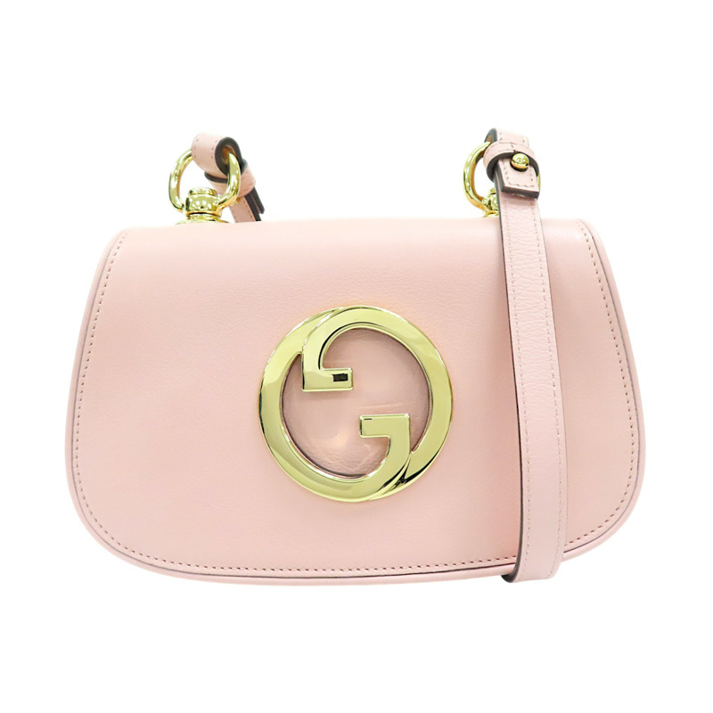 粉色 牛皮 Blondie Mini 肩背包【GUCCI 古馳】 698643-0