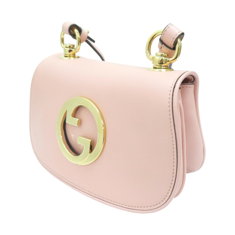 粉色 牛皮 Blondie Mini 肩背包【GUCCI 古馳】 698643-2