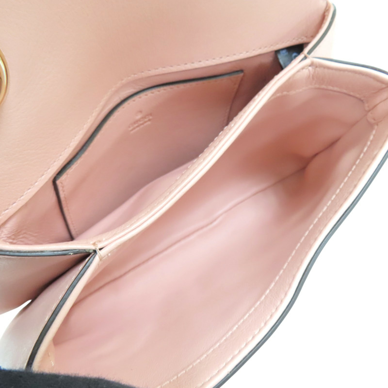 粉色 牛皮 Blondie Mini 肩背包【GUCCI 古馳】 698643-4