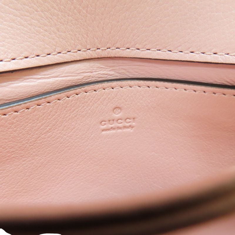 粉色 牛皮 Blondie Mini 肩背包【GUCCI 古馳】 698643-7