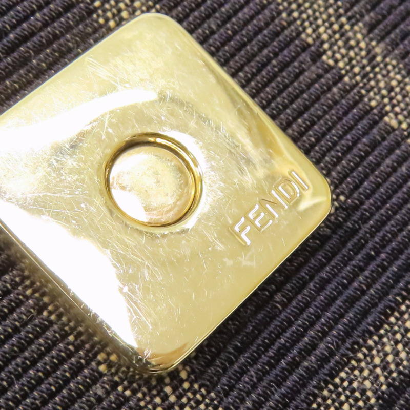 棕色 提花帆布 Baguette Mini 兩用包【FENDI 芬迪】 8BS017-8