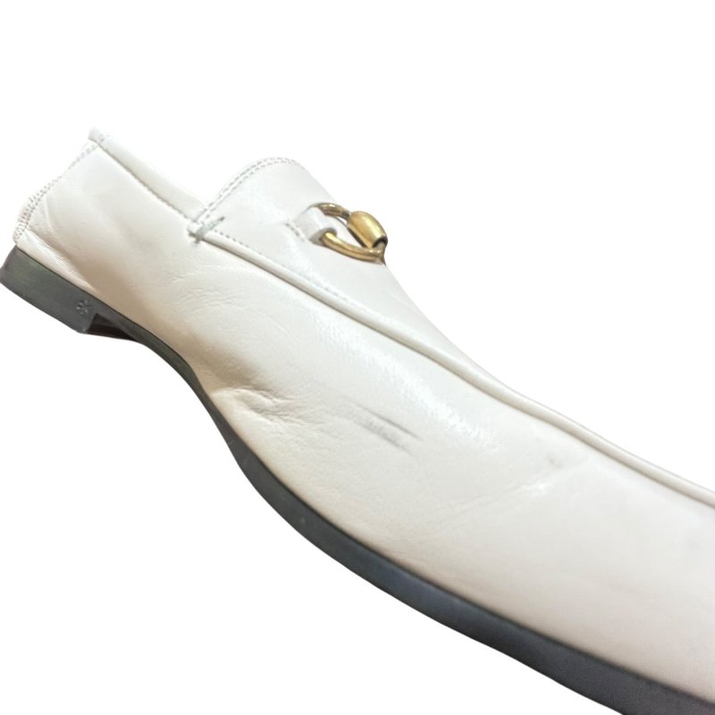 【美收精品】GUCCI米白色皮革平底鞋 4-712-11