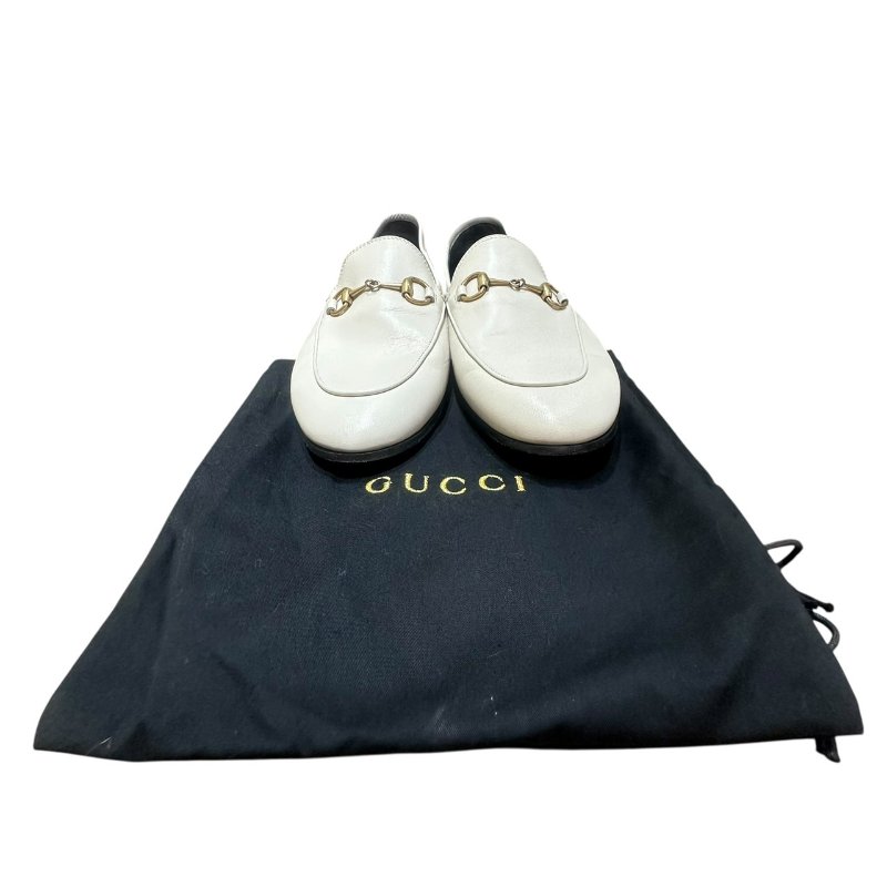 【美收精品】GUCCI米白色皮革平底鞋 4-712-12