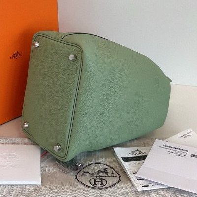 閒置新 Hermes愛馬仕picotin菜籃子18牛油果綠銀扣-2