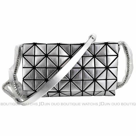 金鐸精品~2504 ISSEY MIYAKE 三宅一生 BAO BAO幾何拼接圖案亮面銀側肩背包 全新品