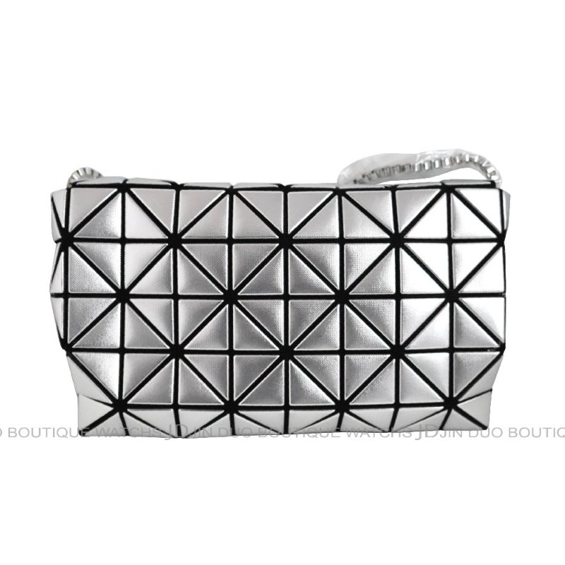 金鐸精品~2504 ISSEY MIYAKE 三宅一生 BAO BAO幾何拼接圖案亮面銀側肩背包 全新品-1