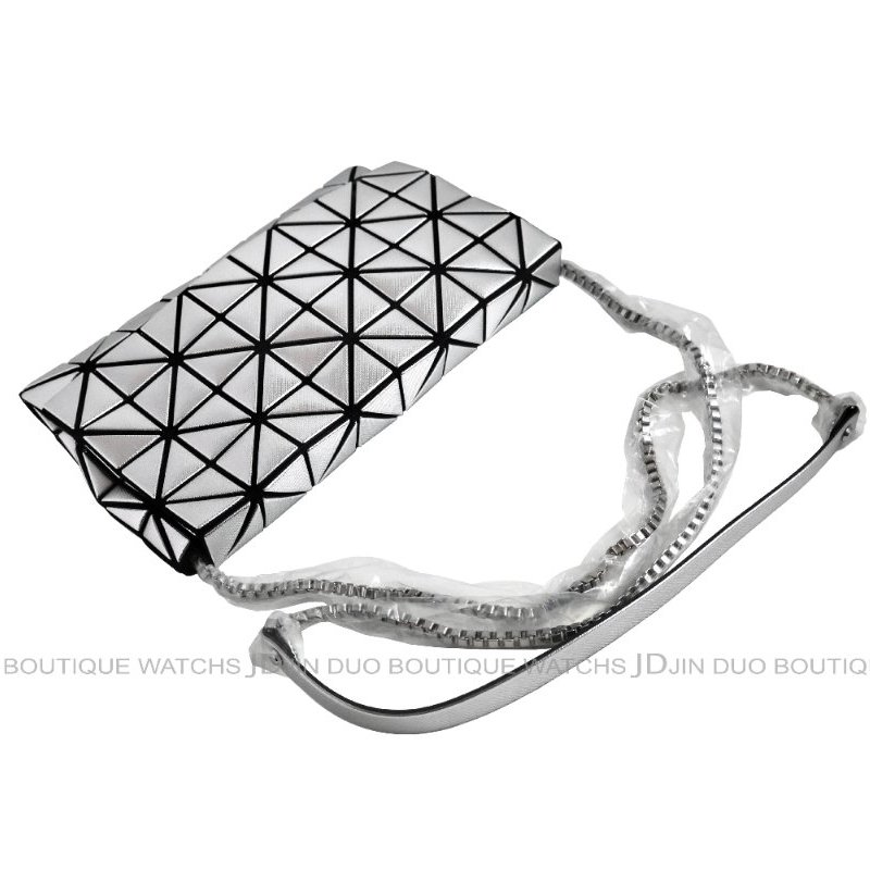 金鐸精品~2504 ISSEY MIYAKE 三宅一生 BAO BAO幾何拼接圖案亮面銀側肩背包 全新品-4