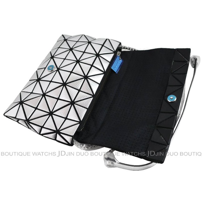 金鐸精品~2504 ISSEY MIYAKE 三宅一生 BAO BAO幾何拼接圖案亮面銀側肩背包 全新品-5