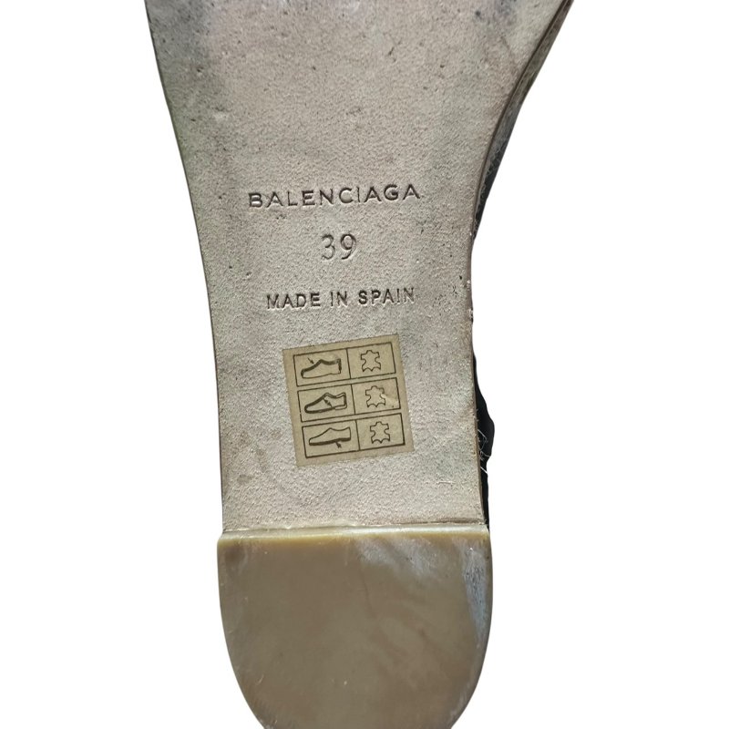 【美收精品】BALENCIAGA黑色露跟跟鞋 4-720-7