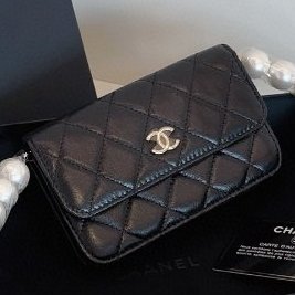 全新 Chanel香奈兒黑金珍珠woc腰包-2