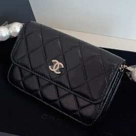 全新 Chanel香奈兒黑金珍珠woc腰包-3