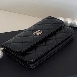 全新 Chanel香奈兒黑金珍珠woc腰包-4