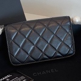 全新 Chanel香奈兒黑金珍珠woc腰包-6