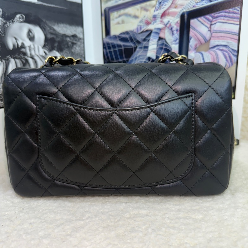 全新❤️Chanel 香奈兒CF mini 經典款 黑金扣-2