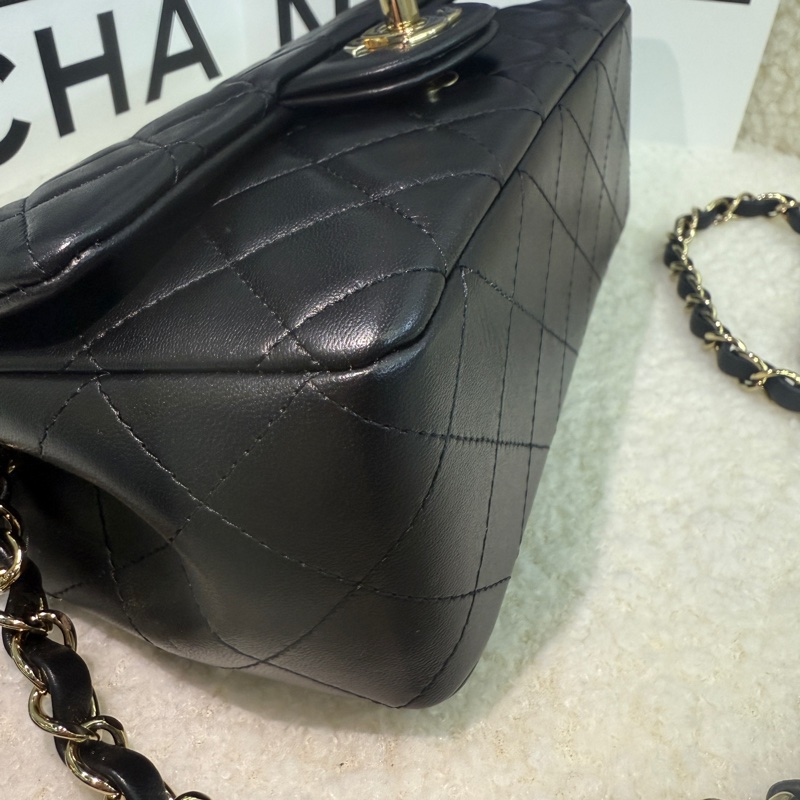 全新❤️Chanel 香奈兒CF mini 經典款 黑金扣-4