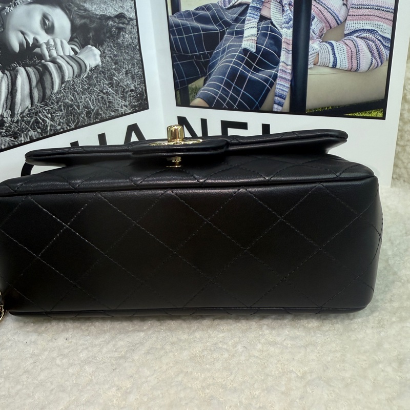 全新❤️Chanel 香奈兒CF mini 經典款 黑金扣-5