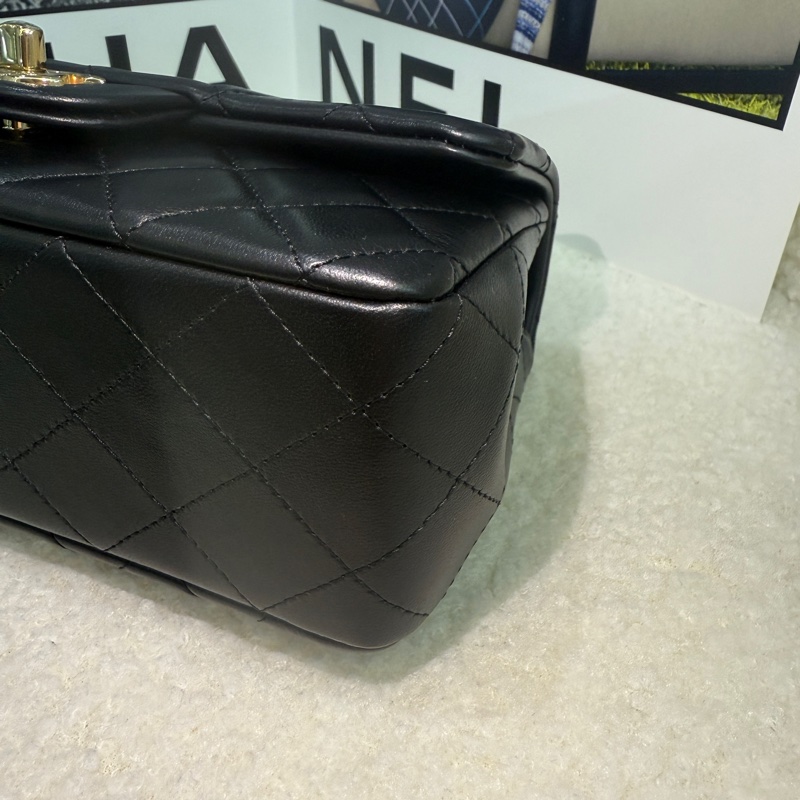 全新❤️Chanel 香奈兒CF mini 經典款 黑金扣-11