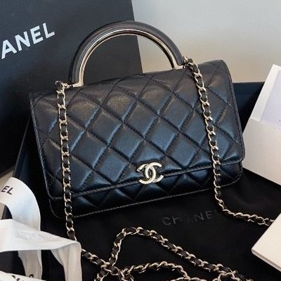 芯片款 Chanel香奈兒黑金手柄WOC-0