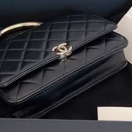 芯片款 Chanel香奈兒黑金手柄WOC-4