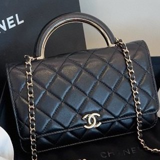 芯片款 Chanel香奈兒黑金手柄WOC-5