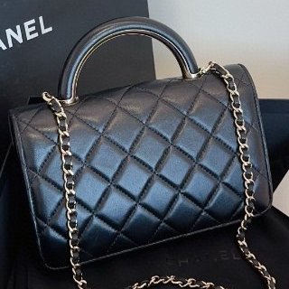 芯片款 Chanel香奈兒黑金手柄WOC-6