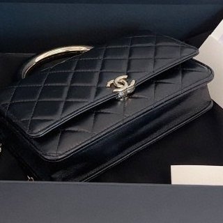 芯片款 Chanel香奈兒黑金手柄WOC-7