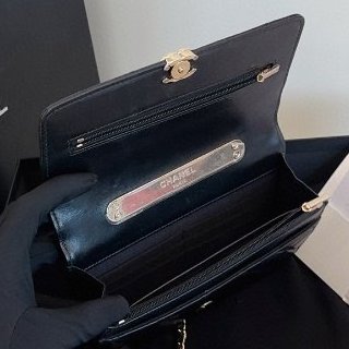 芯片款 Chanel香奈兒黑金手柄WOC-8