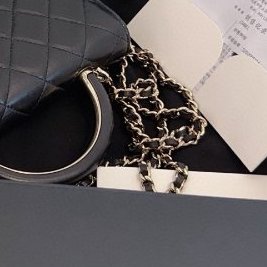 芯片款 Chanel香奈兒黑金手柄WOC-9