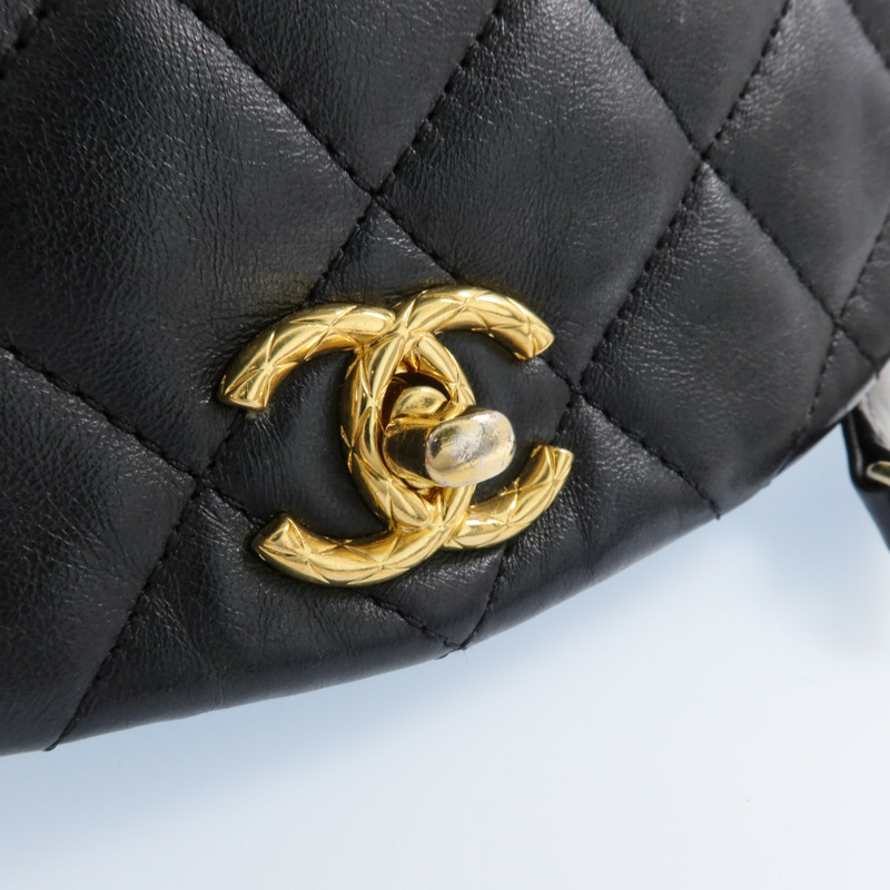 CHANEL 羊皮皮革COCO Mail Crossbody Bag金扣金鏈肩背包-8