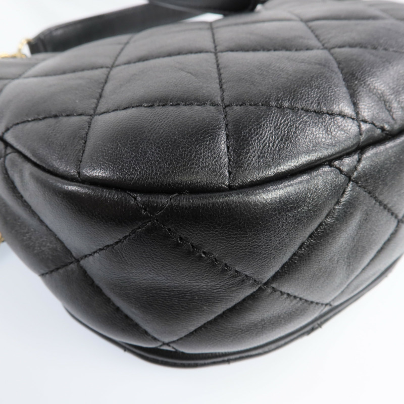 CHANEL 羊皮皮革COCO Mail Crossbody Bag金扣金鏈肩背包-13