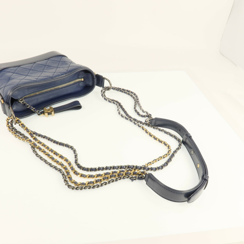 CHANEL 牛皮皮革Gabrielle Small鏈帶肩背袋-8
