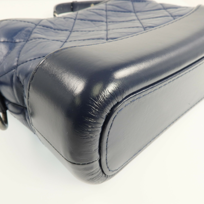 CHANEL 牛皮皮革Gabrielle Small鏈帶肩背袋-12