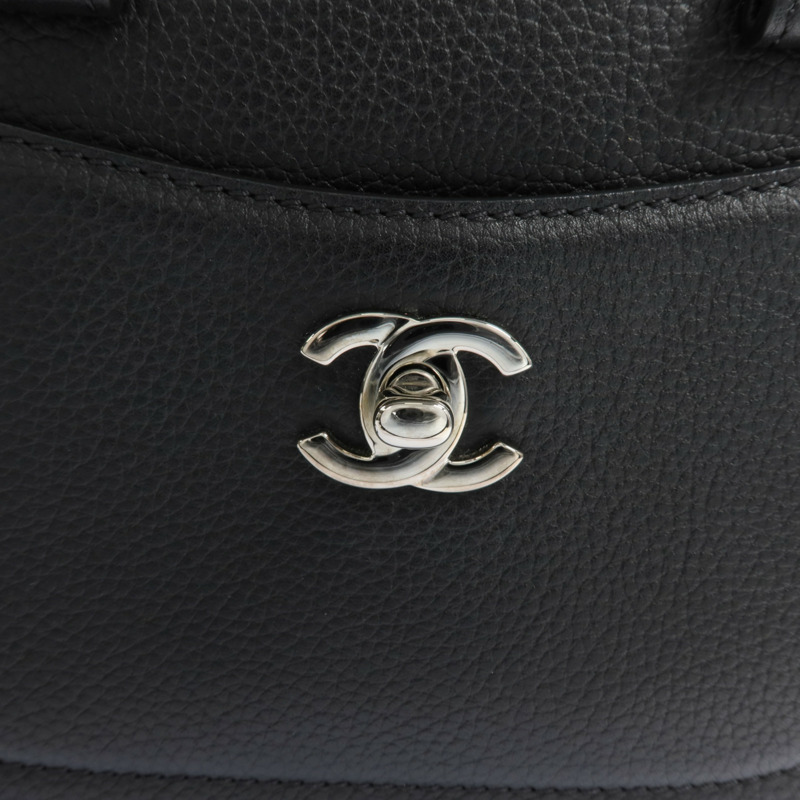 CHANEL 牛皮皮革Neo Executive銀扣手挽肩背兩用袋-10