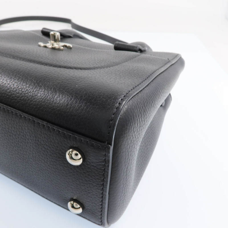 CHANEL 牛皮皮革Neo Executive銀扣手挽肩背兩用袋-11